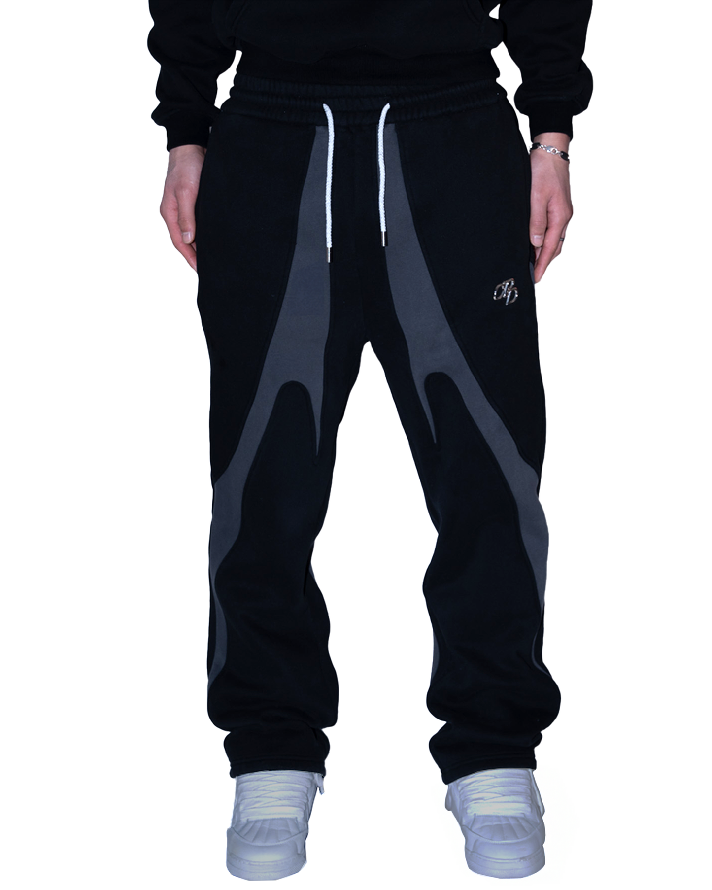 OPEN LEG JOGGER SCHWARZ