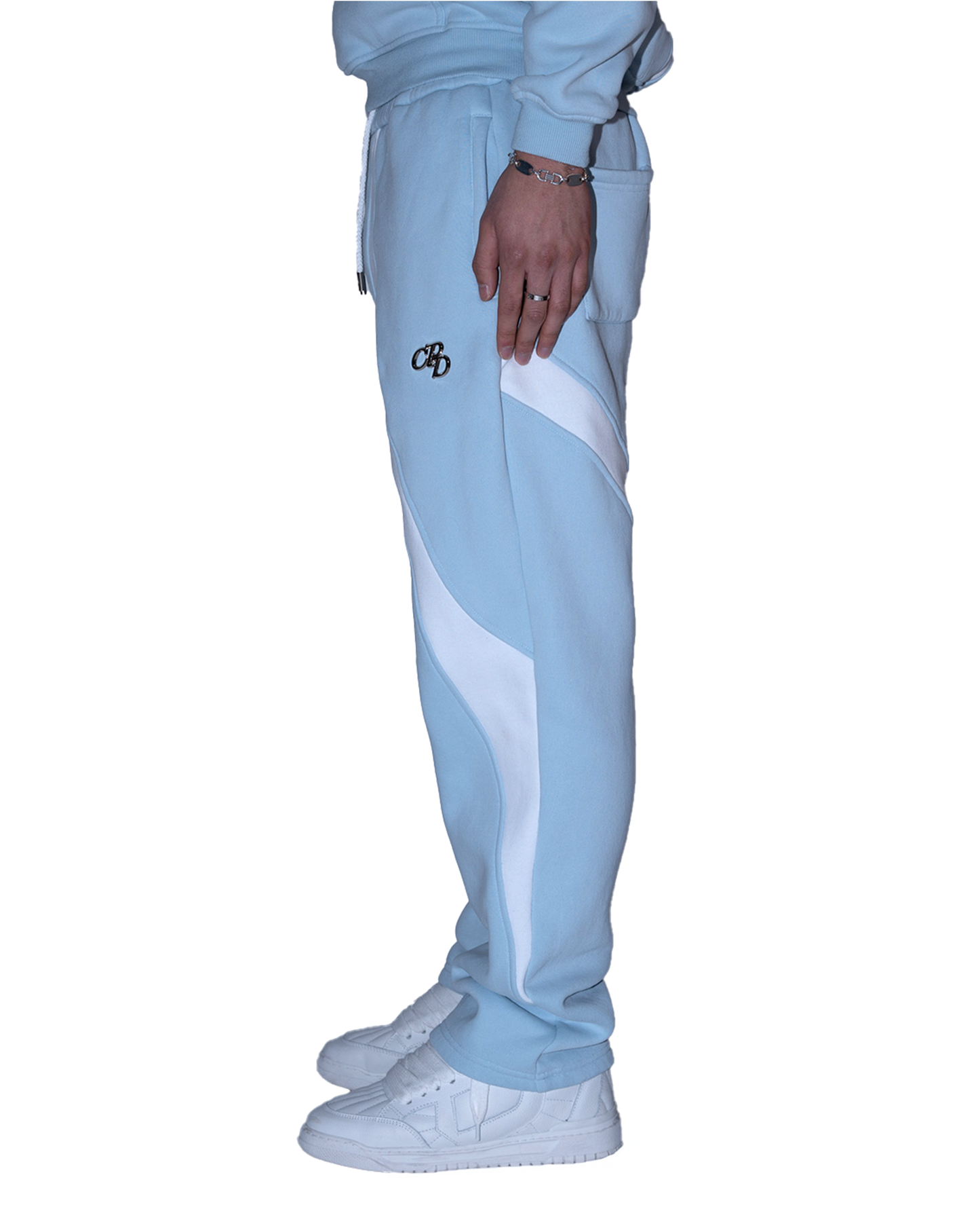 OPEN LEG JOGGER BABY BLAU