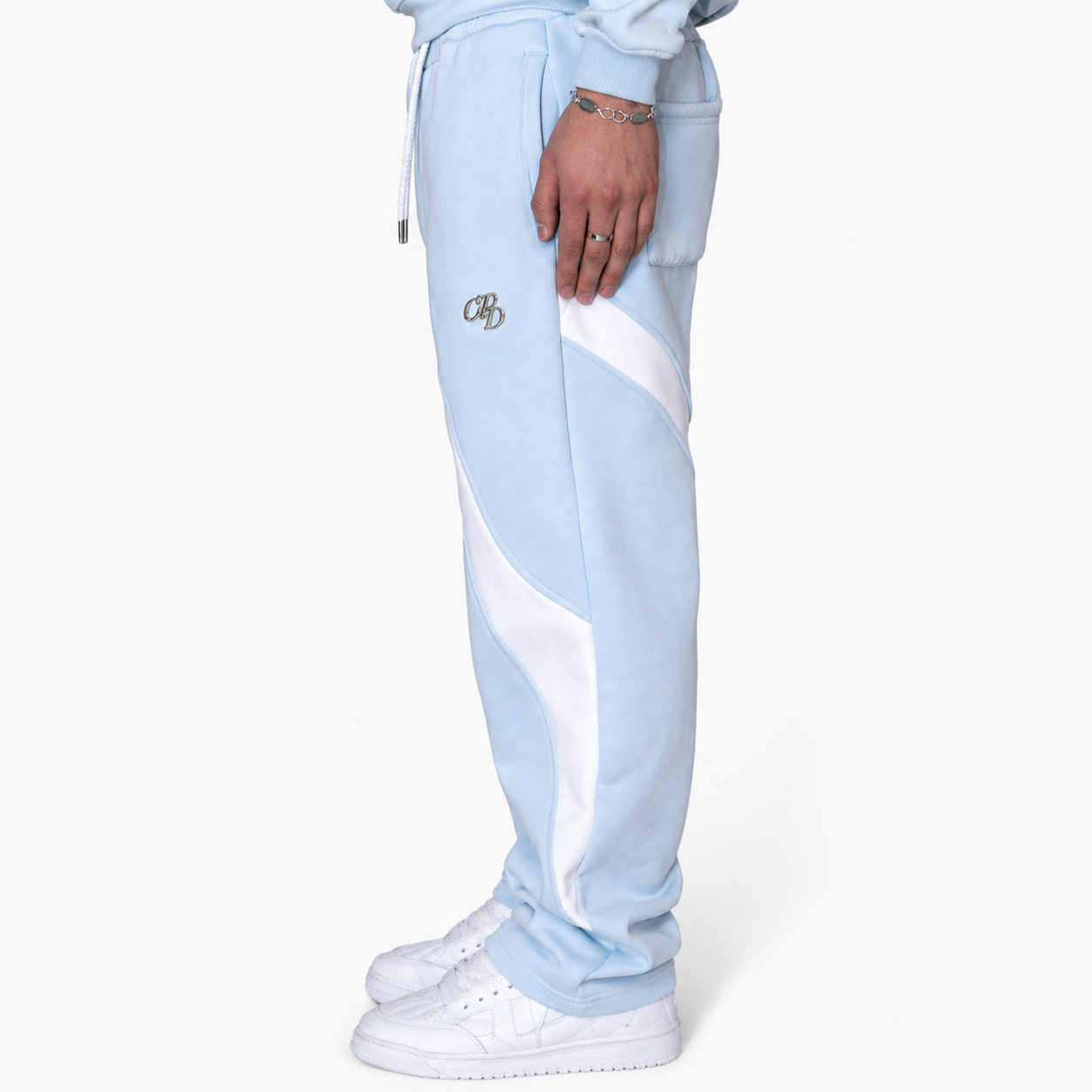 OPEN LEG JOGGER BABY BLAU