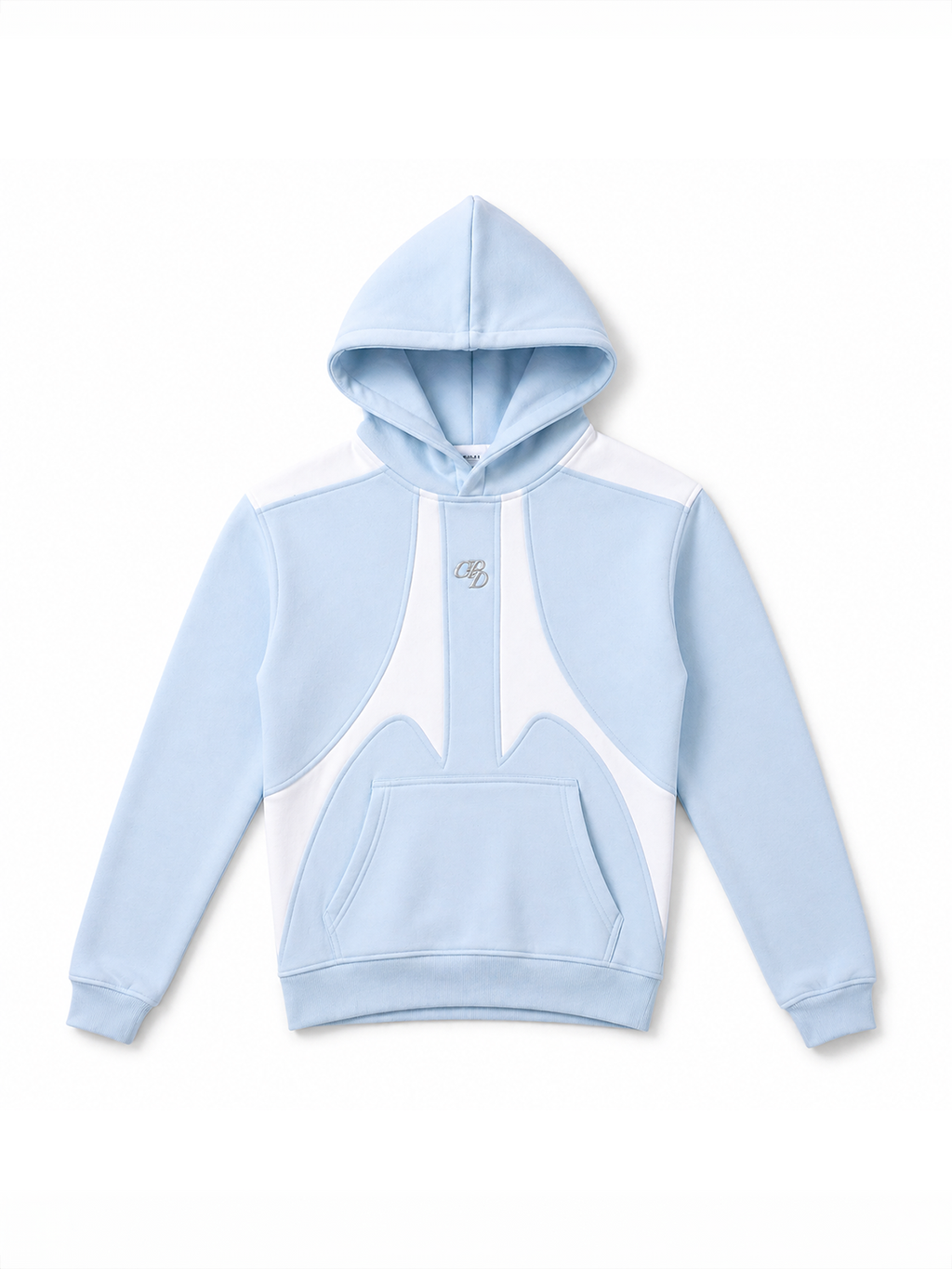 Hoodie für Babys in Blau von COMME PAS DEUX, weiches Material, vorne mit Kapuze und niedlichem Design.