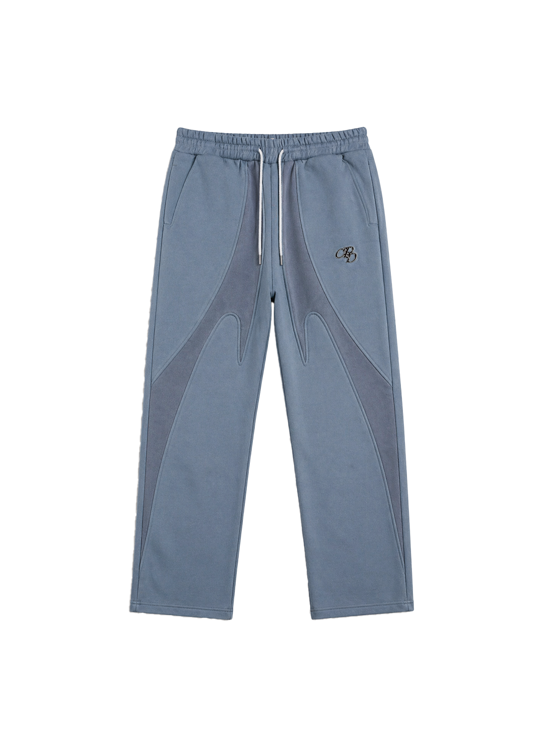 Graue Open Leg Jogger von COMME PAS DE DEUX, bequeme Hose mit weitem Bein und elastischem Bund, modisch und bequem.