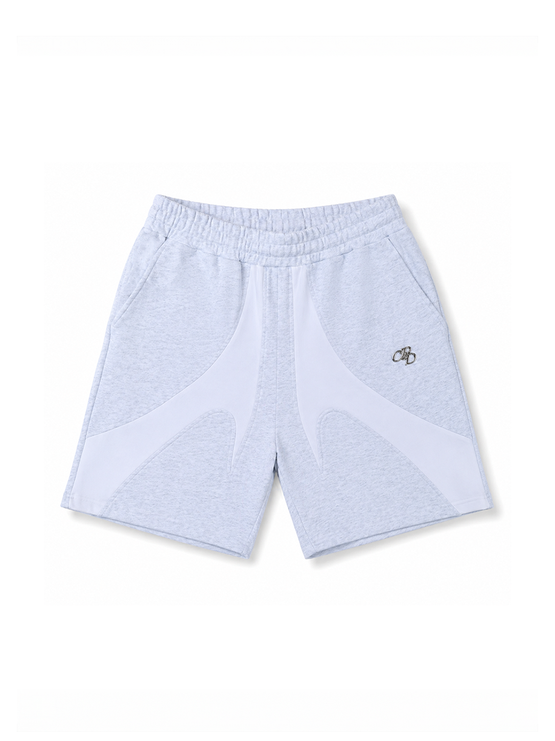 Kurze hellgraue Shorts von COMME PAS DE DEUX, elastischer Stoff, bequemer Sitz, perfekt für Sommer und Freizeit.