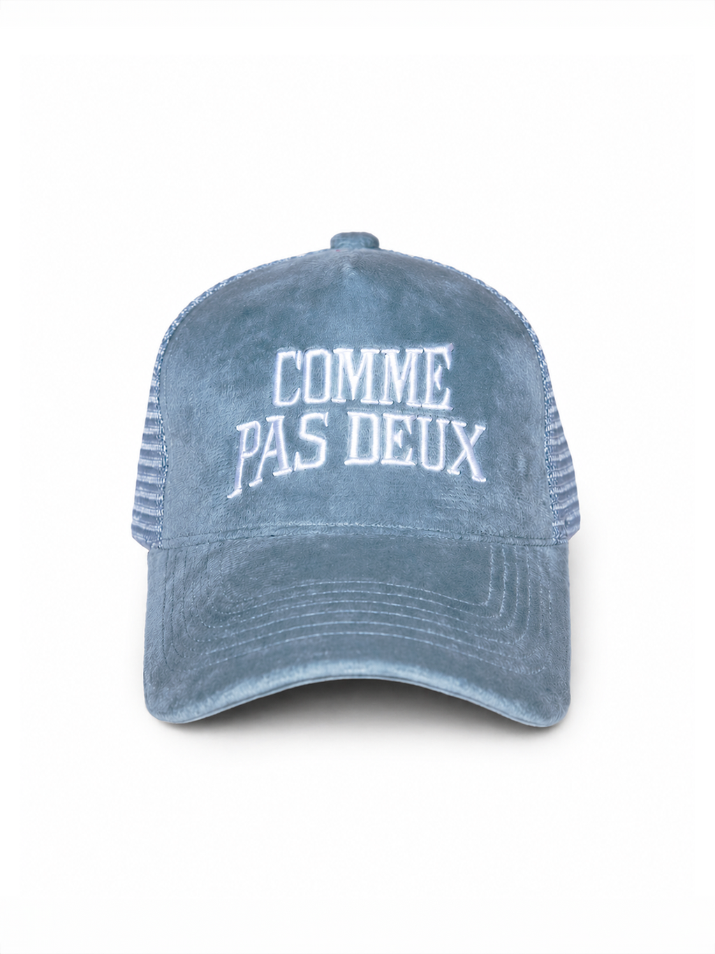 Weiche Velours-Trucker-Cap von COMME PAS DEUX, mit gesticktem Logo, im klassischen Schnitt und bequemer Passform.