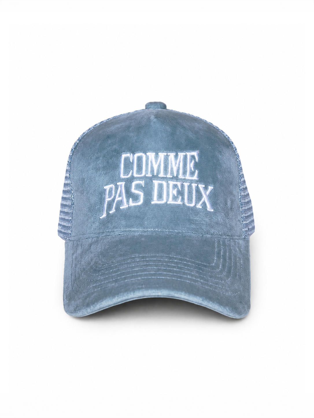 Weiche Velours-Trucker-Cap von COMME PAS DEUX, mit gesticktem Logo, im klassischen Schnitt und bequemer Passform.