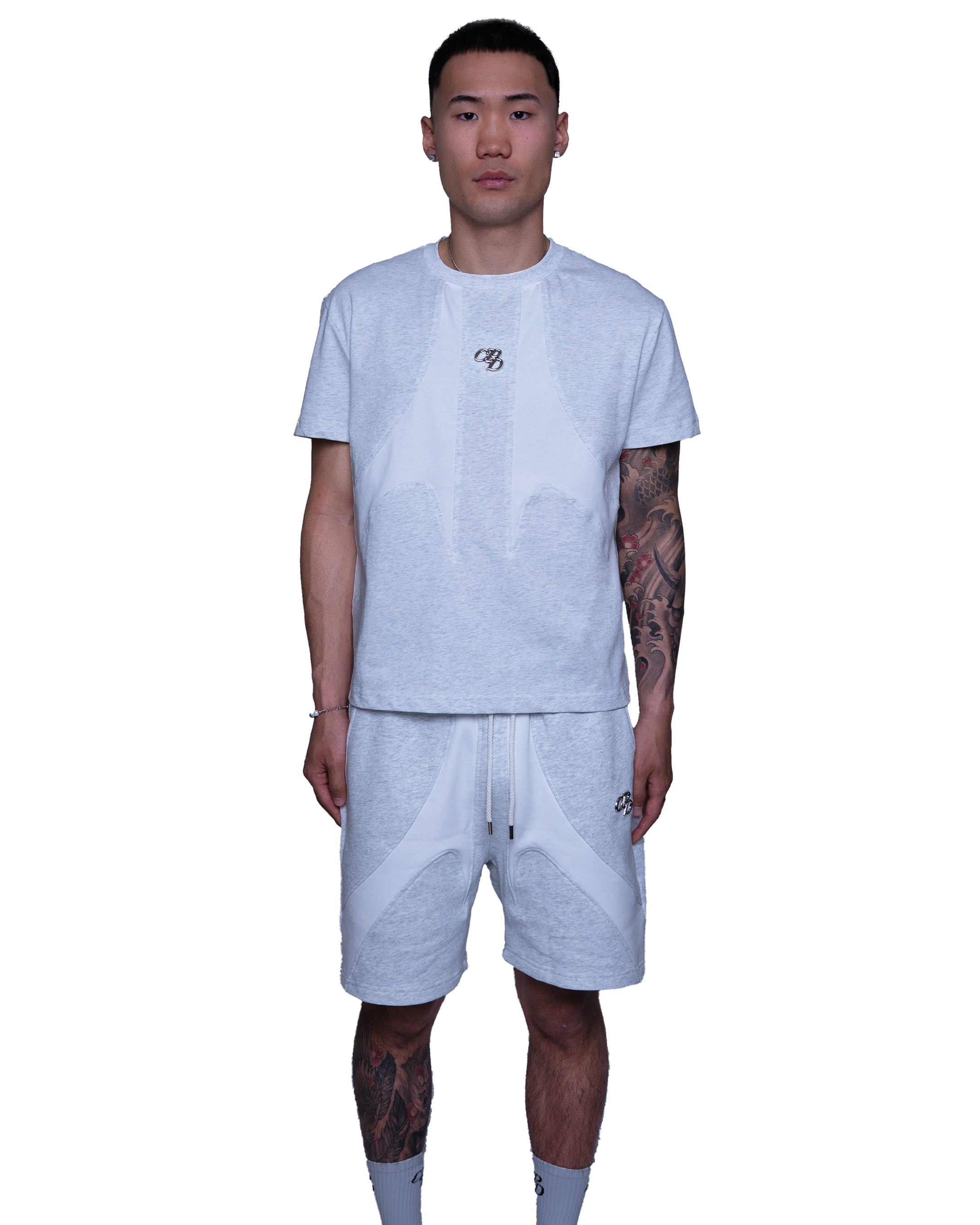 T-SHIRT REGULAR FIT HELLGRAU