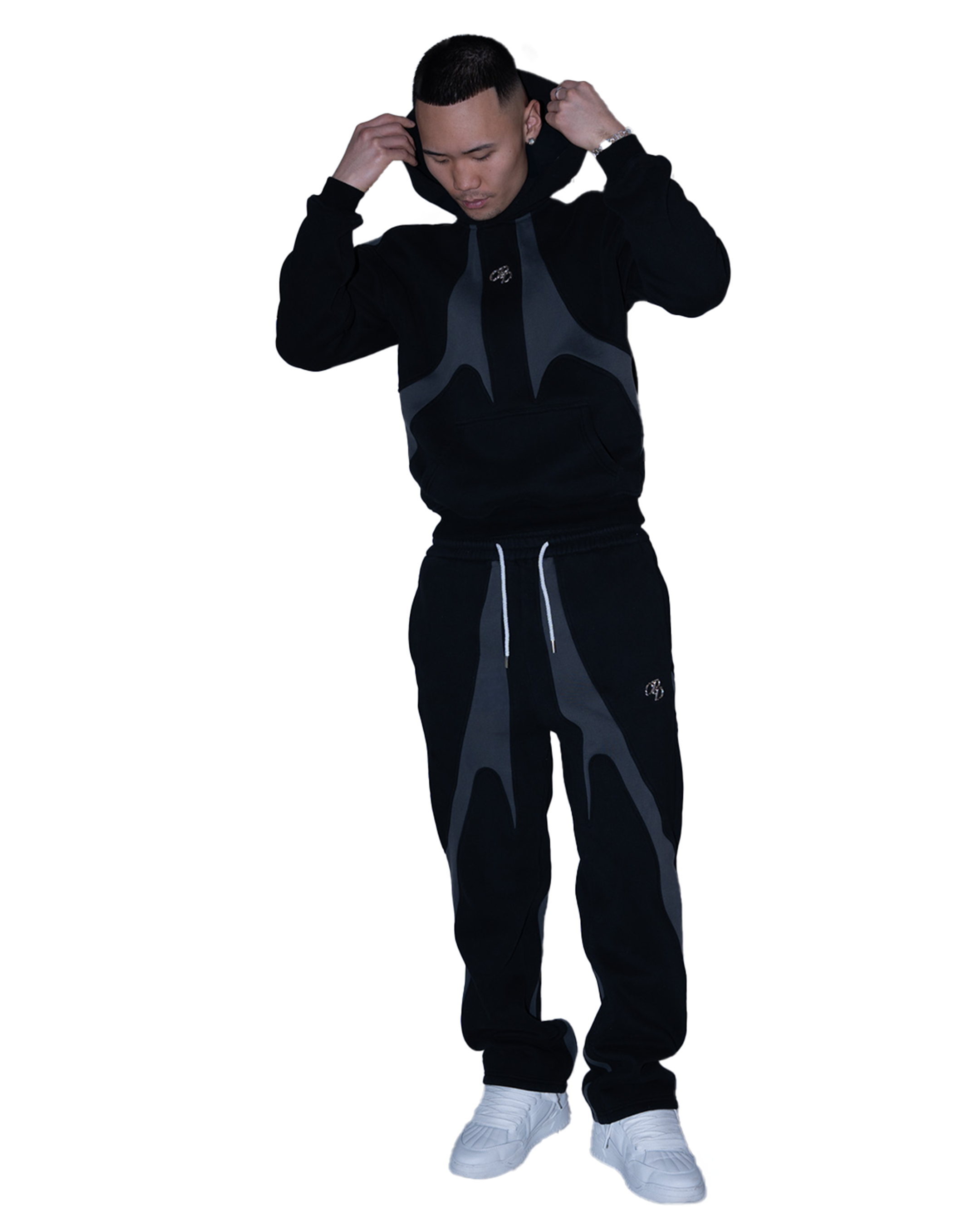 OPEN LEG JOGGER SCHWARZ